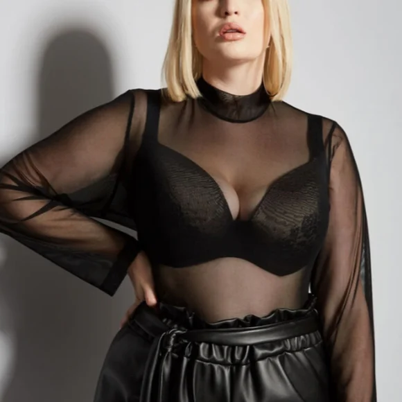 Ashley Stewart The Olivia Mesh Top - Picture 2 of 5